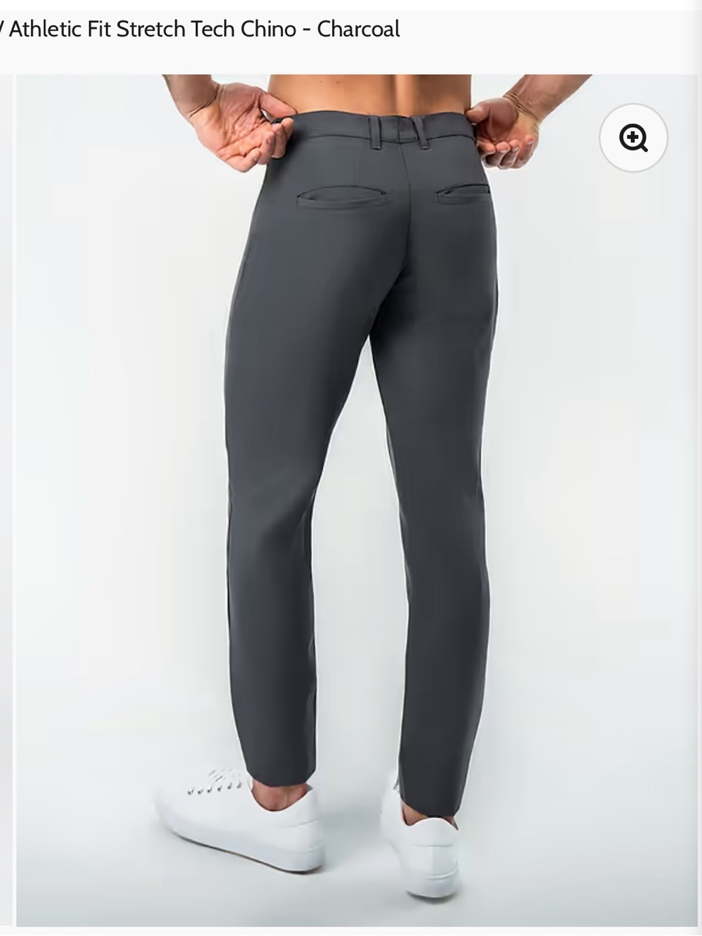 State & Liberty Men’s athletic fit tech chino charcoal NWOT - Picture 2 of 9